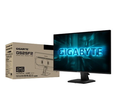 מסך מחשב לגיימרים 24.5 אינץ' רמקולים מובנים ג'יגהבייט Gigabyte GS25F2A Gaming Monitor 24.5 Inch FHD 240Hz SS IPS 1ms HDMI DP Speaker